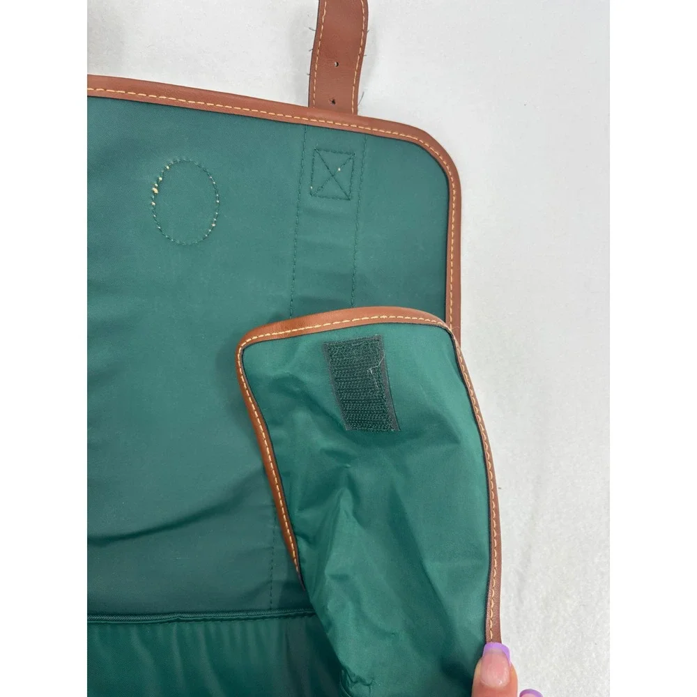 Polo Ralph Lauren Messenger Bag Unisex‎ Medium Green Canvas Crossbody Preppy